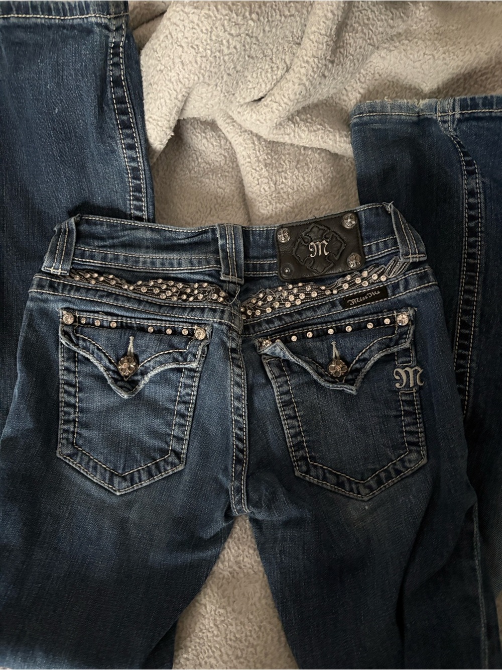 Miss Me Dark Blue Embellished Bootcut Jeans